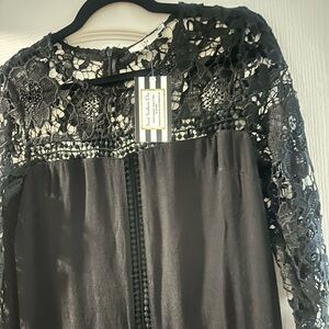 NWT Lush Black Lace Detail Dress SMALL